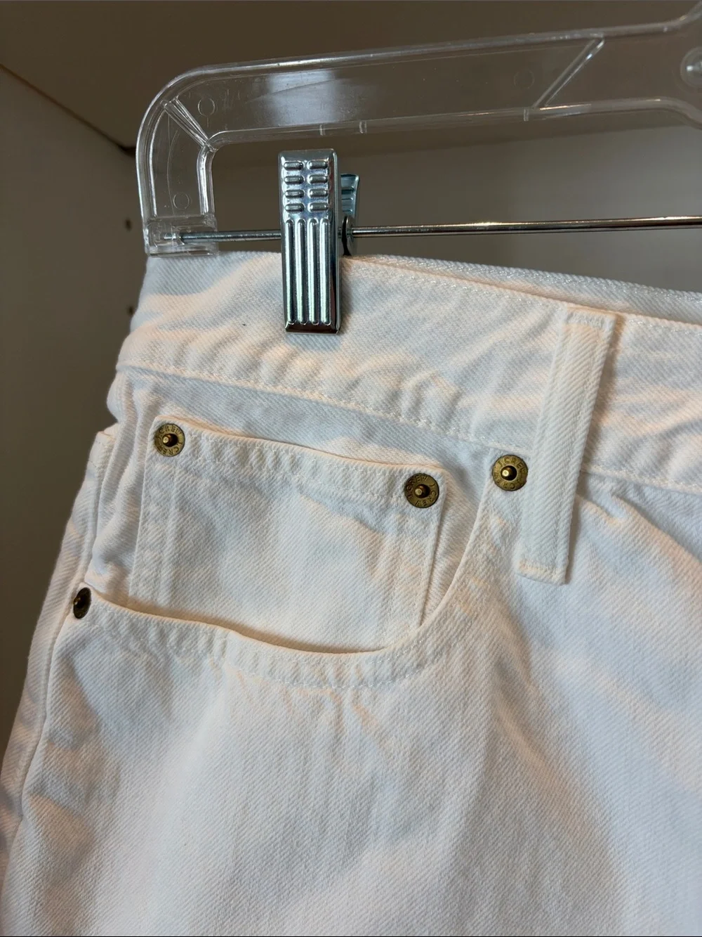 JCrew white jean shorts
